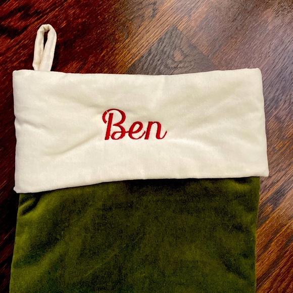 Pottery Barn Velvet Stocking “Ben” - Picture 2 of 4
